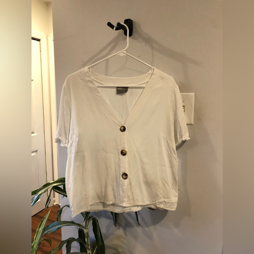 asos white button up top